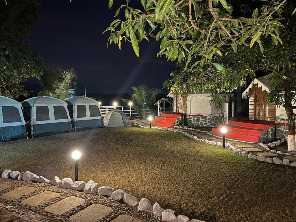 Camping tents at Riverbells Resort